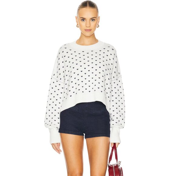Free People Pattern Easy Street Crop Sweater, Size L, New with Tag - Picture 1 of 9